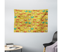 Star and Shells Pattern Wide Tapestry