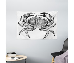 Seafood Theme Design Wide Tapestry