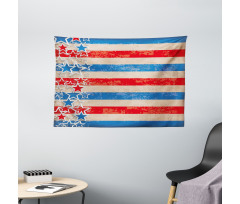 Patriotic Grunge Look Wide Tapestry