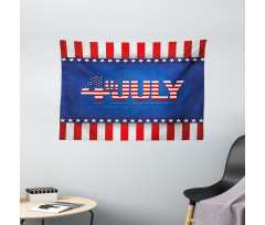 America Flag Pattern Wide Tapestry