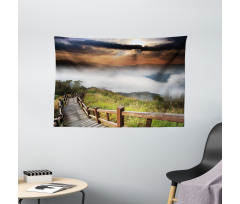 Hazy Foggy Sky Italian Wide Tapestry