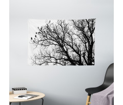 Autumn Fall Tree Branch Wide Tapestry