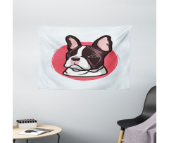 French Bulldog Hipster Wide Tapestry