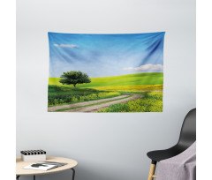 Rural Country Scenery Wide Tapestry