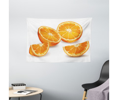 Health Orange Citrus Art Wide Tapestry