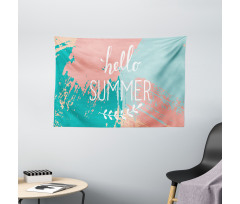 Hello Summer Lettering Wide Tapestry