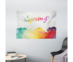 Spring Lettering Wide Tapestry