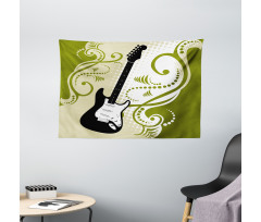 Electric Bass Guitar Wide Tapestry