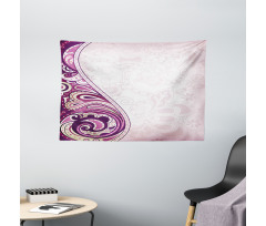 Swirled Petals Motif Wide Tapestry