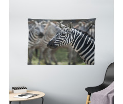 Zebra in Serengati Park Wide Tapestry