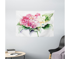 Hydrangea Flower Bouquet Wide Tapestry