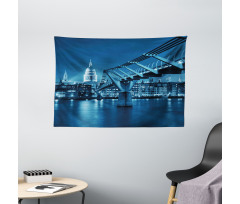 Night London Monument Wide Tapestry