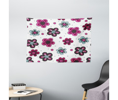 Florets Buds Kids Girls Wide Tapestry