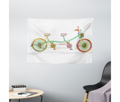 Tandem Bike Design Wide Tapestry