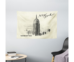 Urban Skyscrapers Wide Tapestry