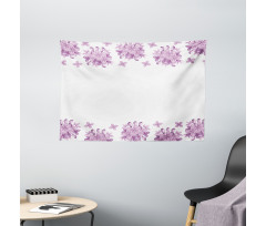 Romantic Lilac Garden Wide Tapestry