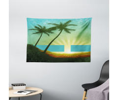 Tropical Sunrise Wide Tapestry