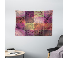 Modern Mandala Motif Wide Tapestry