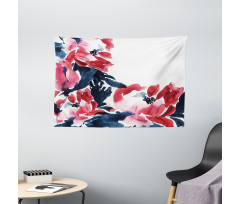 Peonies Spring Inspired Wide Tapestry