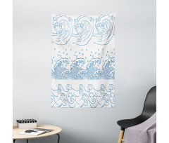 Japanese Kanagawa Wave Tapestry