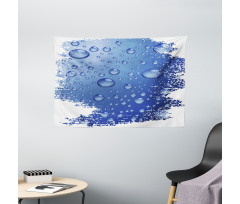 Bubble Water Rain Drop Wide Tapestry