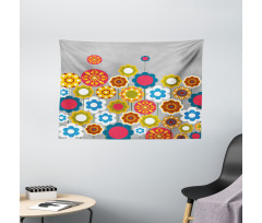 Modern Colorful Summer Wide Tapestry