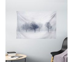 Winter Leafless Forest Wide Tapestry