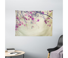 Sakura Cherry Blooms Wide Tapestry