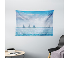 Sail Boats Regatta Race Wide Tapestry