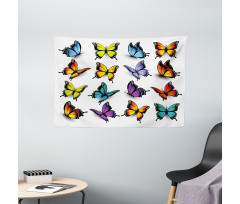 Colorful Wings Spring Wide Tapestry