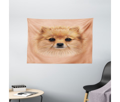 Vintage Pomerian Dog Wide Tapestry