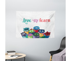 Toy Like Owls Kid Style Wide Tapestry