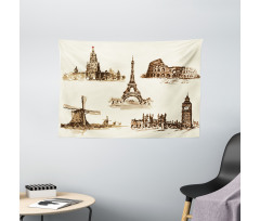 European Landmarks City Wide Tapestry