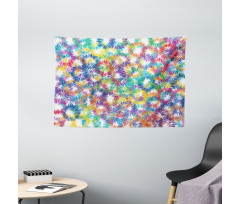 Abstract Fireworks Wide Tapestry