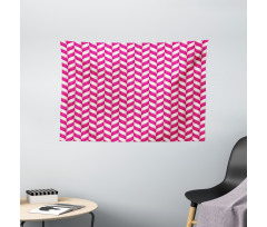 Vibrant Wavy Lines Wide Tapestry