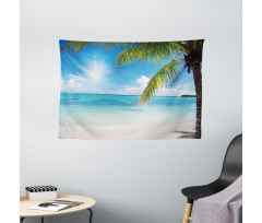 Tropical Seashore Palms Wide Tapestry
