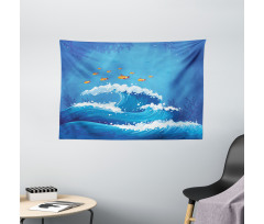 Fish and Wave in Ocean Wide Tapestry