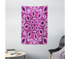 Lace Trippy Flowers Leaf Tapestry