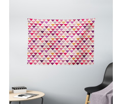 Geoemetric Triangles Dots Wide Tapestry