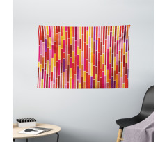 Pink Stripes Lines Wide Tapestry