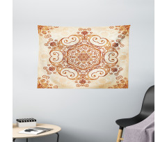 Abstract Damask Motif Wide Tapestry
