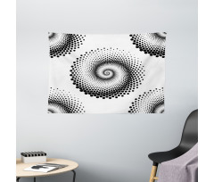 Spiral Dots Pattern Wide Tapestry