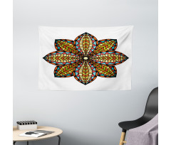 Colorful Floral Wide Tapestry