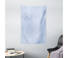 Small Retro Flowers Tapestry