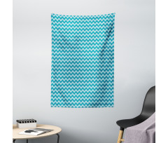 Sea Colored Zigzags Tapestry