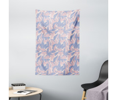 Palm Leaves Soft Tones Tapestry