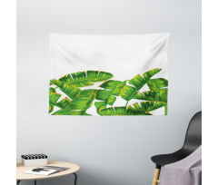 Vibrant Tropical Foliage Wide Tapestry