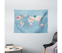 World Continents Wide Tapestry