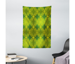 Vivid Flower of Life Tapestry