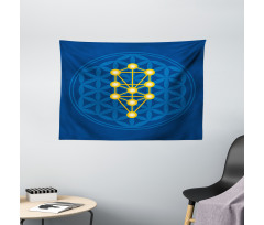 Flower of Life Pattern Wide Tapestry